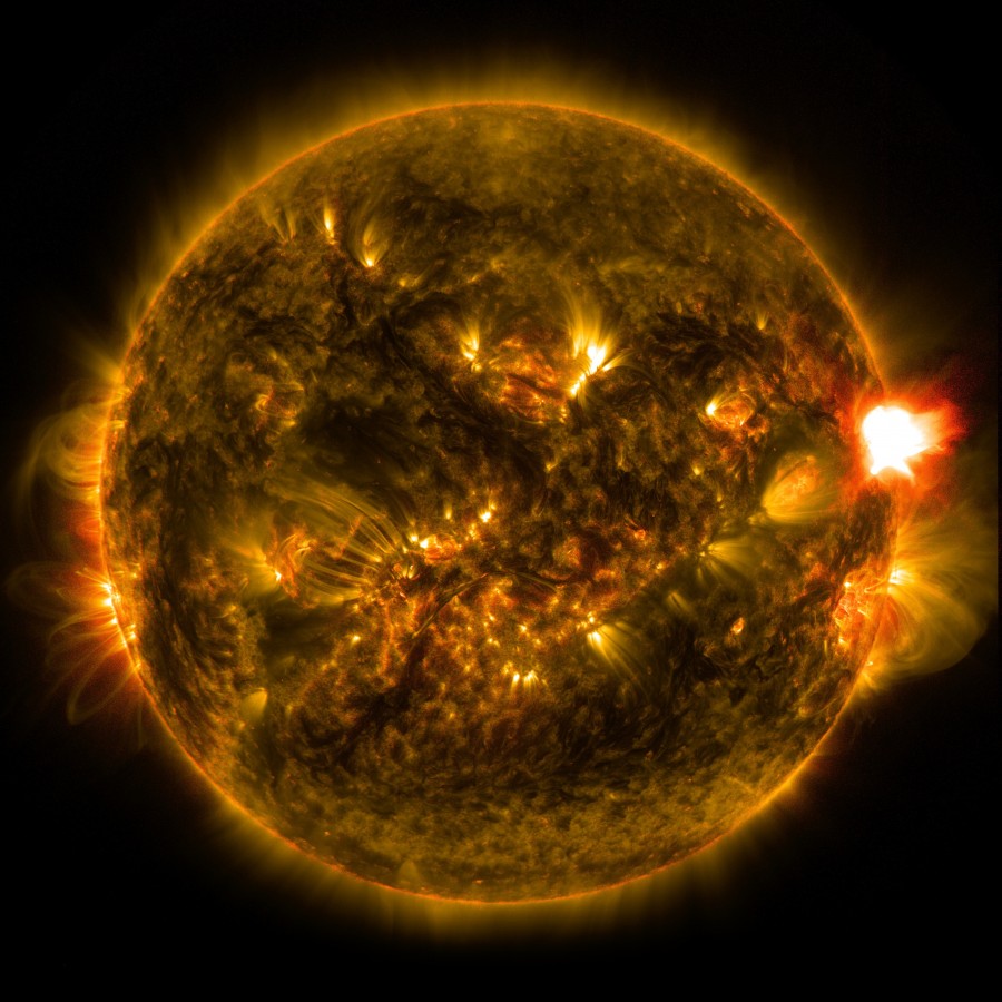 sol, tormenta, primer plano, explosion, erupcion, solar, sistema solar, 