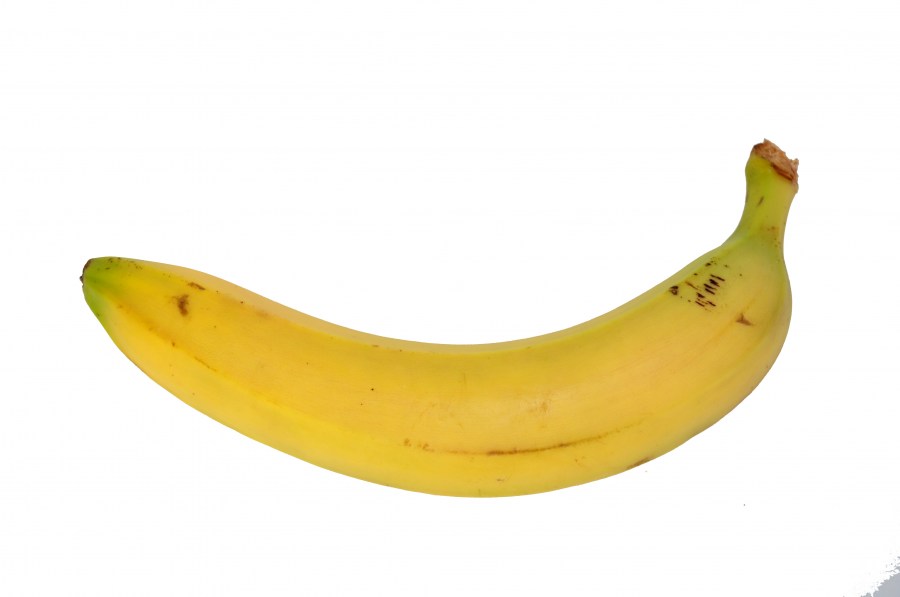 Fondo Blanco, Foto de Estudio, Cut Out, Un objeto, banana, fruta, platano, 