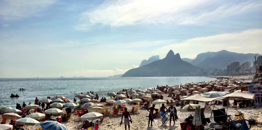 paisaje, playa, america del sur, america, latino, brasil, playa, morro, rio de janeiro, capital, dia, verano, Copacabana,