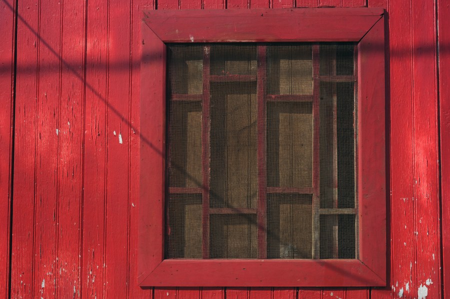 Ventana, Madera, Rojo