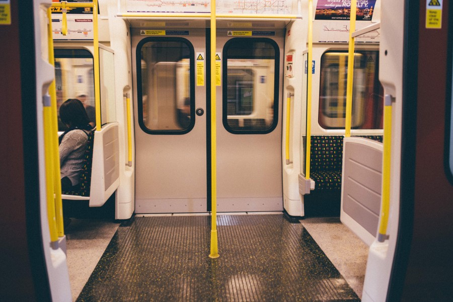 subte, transporte, interior, puertas, 