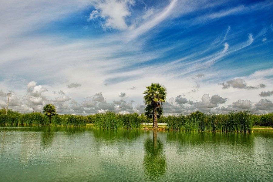 paisaje, cielo, nubes, naturaleza, azul, agua, cielo azul, sol, reflejo, calma, luz, méxico, paz, relax