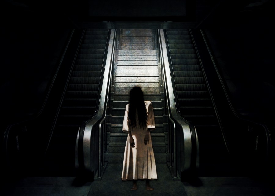 miedo, terror, fantasma, escalera, oscuro, halloween, espectro, misterio, 
