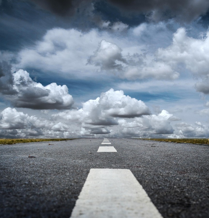 camino, cielo, carretera, asfalto, ruta, nadie, paisaje, linea, concepto, nadie, nubes