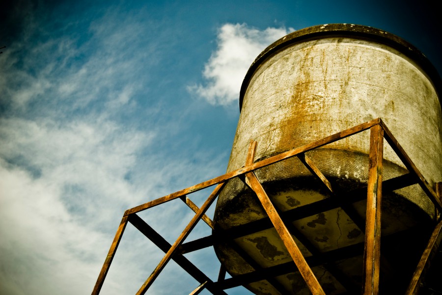 tanque de agua, agua, arquitectura, campo, escena rural, nadie, cielo, 
