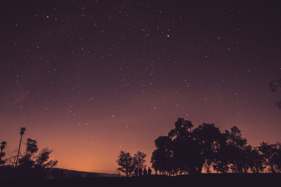 paisaje, atardecer, noche, estrella, estrellas, estrellado, cielo, aire libre, exterior, observar, cosmos, cosmo, cosmologia, 