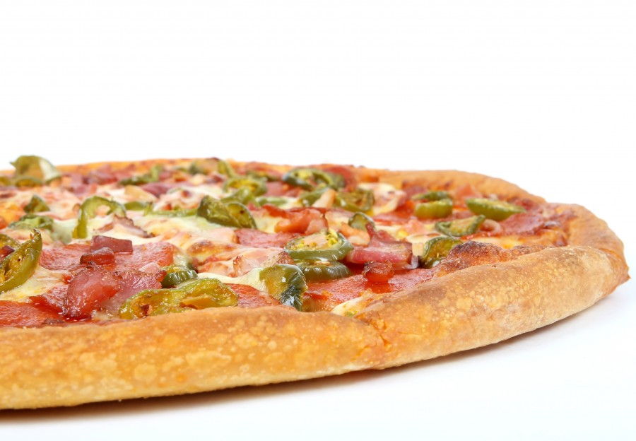 pizza, comidas, fondo blanco, 