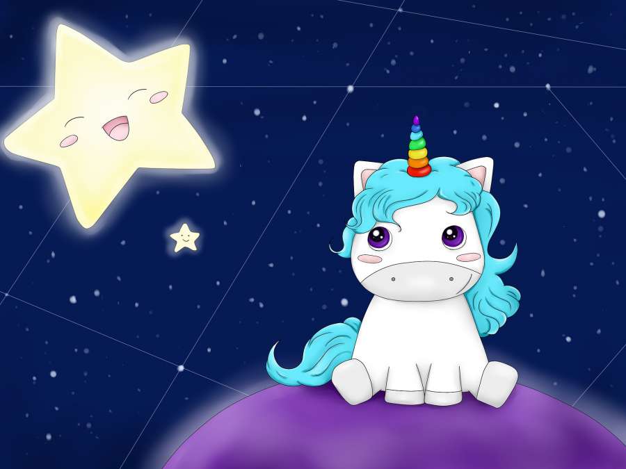 imagenes de unicornio kawaii, unicornio, galaxy, fantasía, estrellas, espacio, cósmica, planeta, lindo, sweet, brillante, dibujos animados, dibujo, colorido, cielo, universo, magia, feliz,fondos de pantalla kawaii