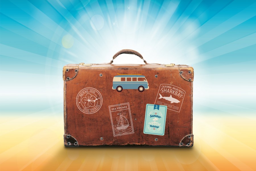maleta, viaje, viajar, concepto, destino, vacaciones, nadie, ilustracion, recuerdos, valija, bolso, 