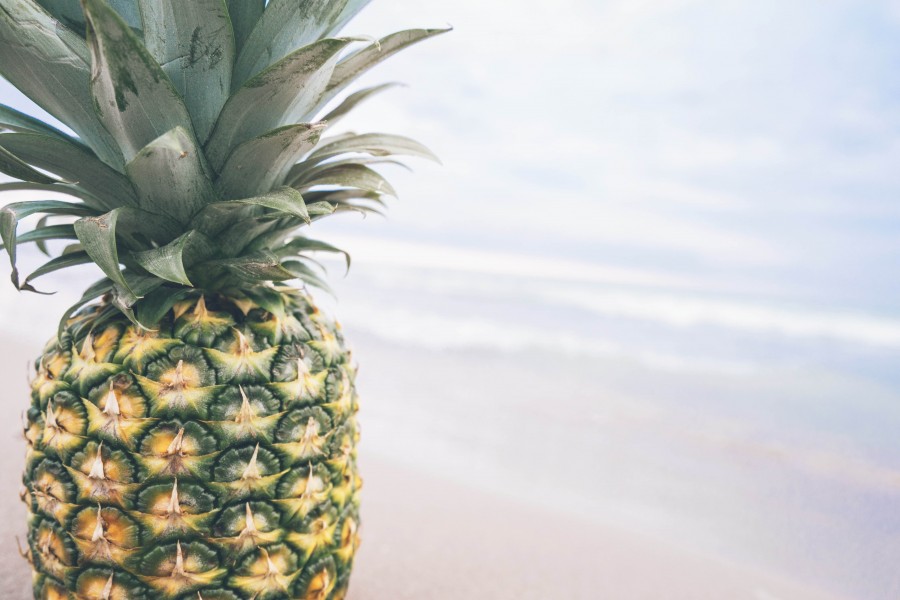 piña, frutas, frutas, fresco, tropical, comidas, anana, maduro, madura, primer plano, 