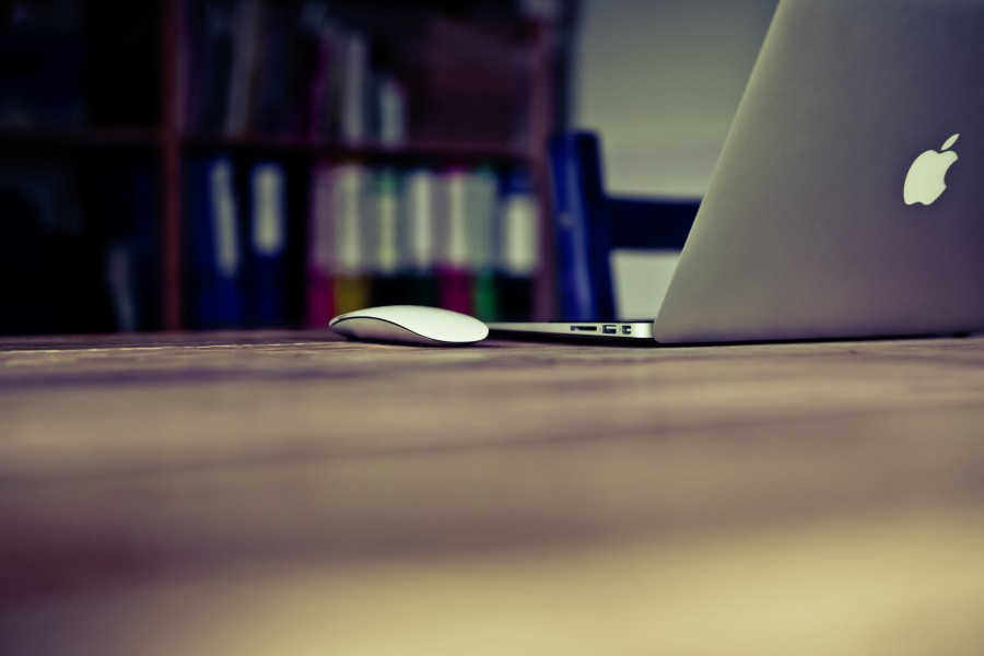 escritorio, laptio, mac, mouse, computadora, 