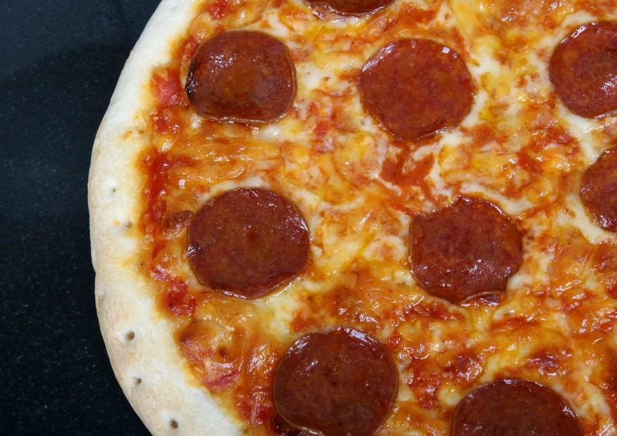 pizza, comidas, fondo negro, 