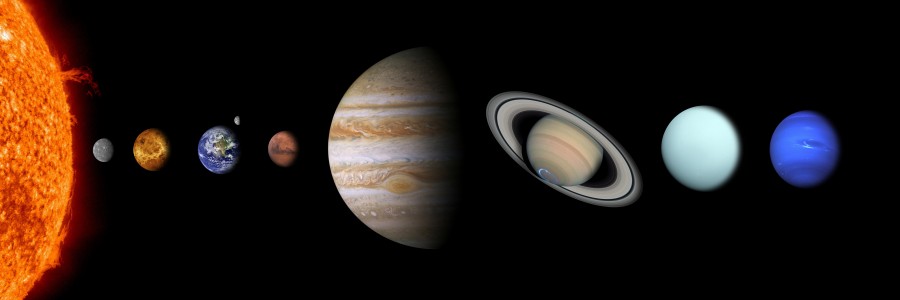 sistema solar, planetas, espacio, ilustracion, nadie, 