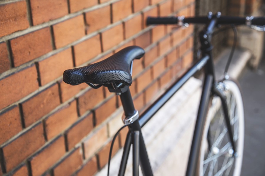bicicleta, urbano, casa, objeto, nadie, fixie, negro, asiento, detalle, 