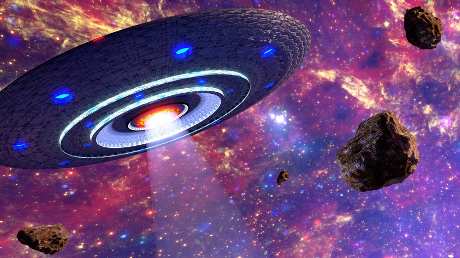 ovni, ufo, objeto volador, extraterrestre, espacio, vida, nave, espacial, ciencia ficcion, ufologia, ilustracion, 