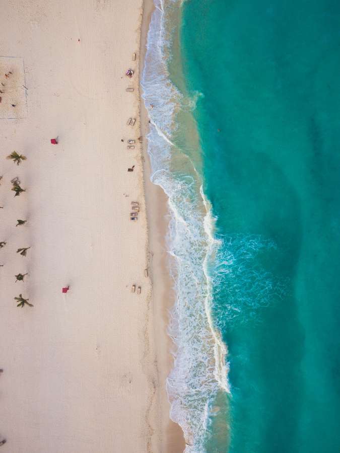playa, tropical, caribe, vista zenital, drone, gente, vacaciones, verano, 