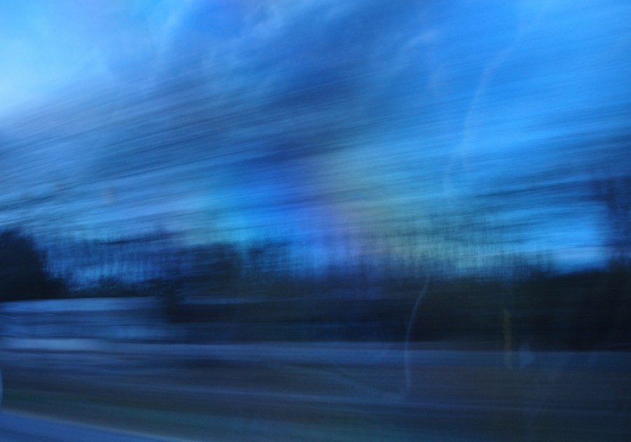 velocidad, efecto barrido, atardecer, ruta, viaje, viajar, fondo, background, azul, atardecer, 