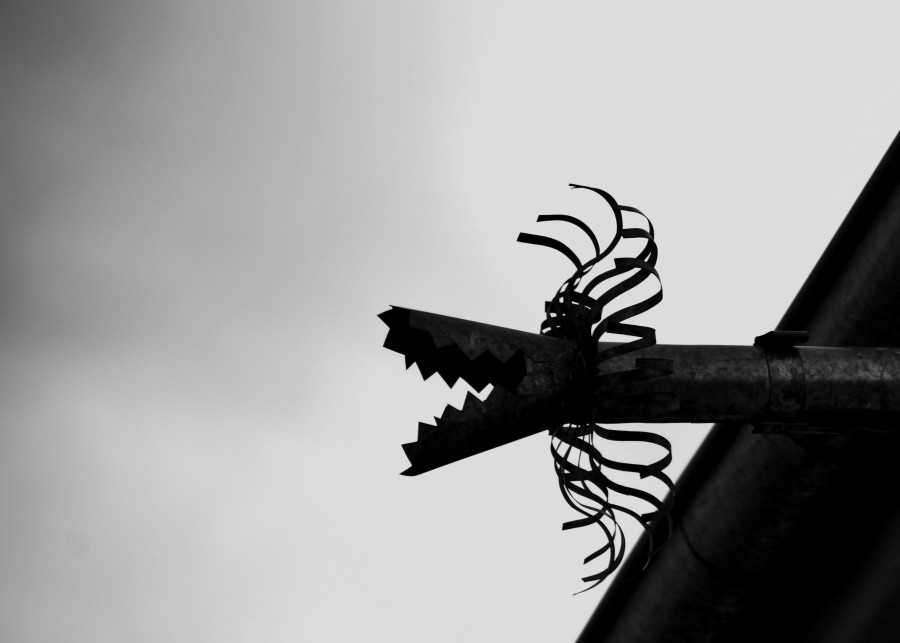 concepto, forma, hierro, construccion, blanco y negro, nadie, arquitectura, nublado, terror, 