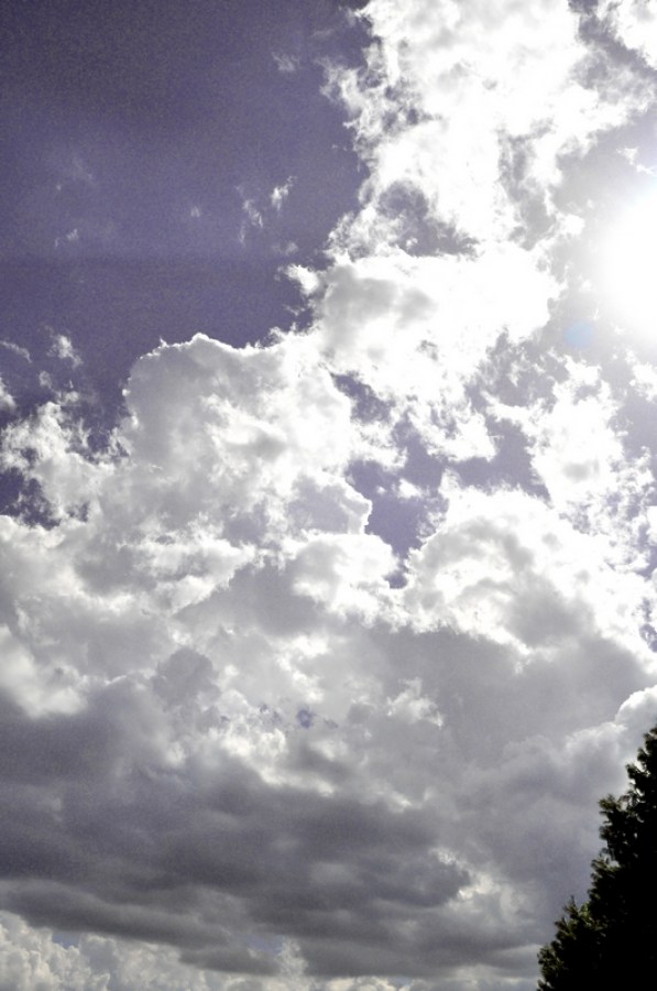 cielo, reflejo, dia, nube, nubes, fondo, verano, sol, azul, vintage, 