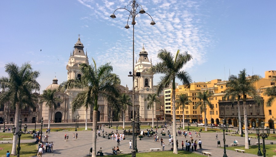 lima, peru, america del sur, america latina, plaza de armas, arquitectura, plaza, iglesia, colonial,