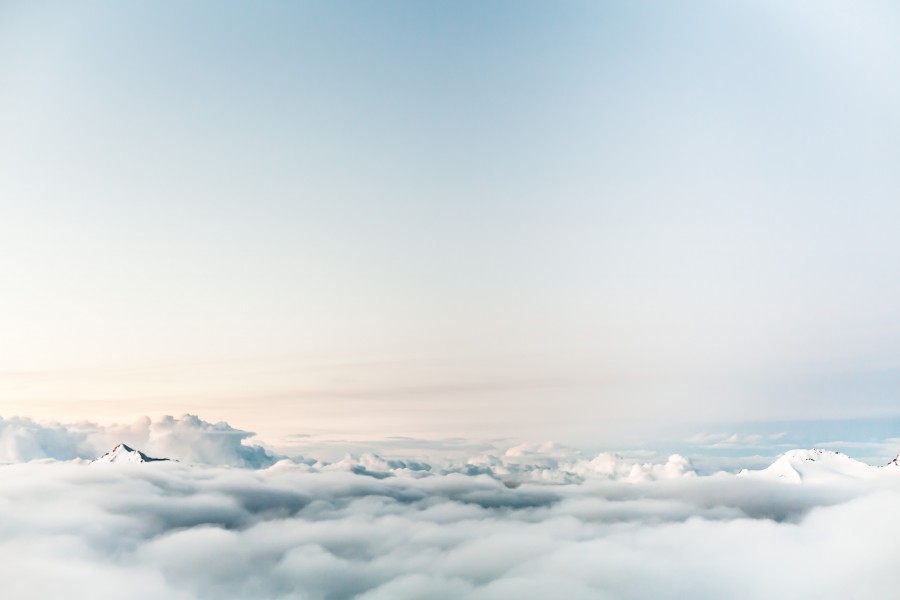 nube, nubes, montana, paisaje, cielo, atardecer, nadie, 