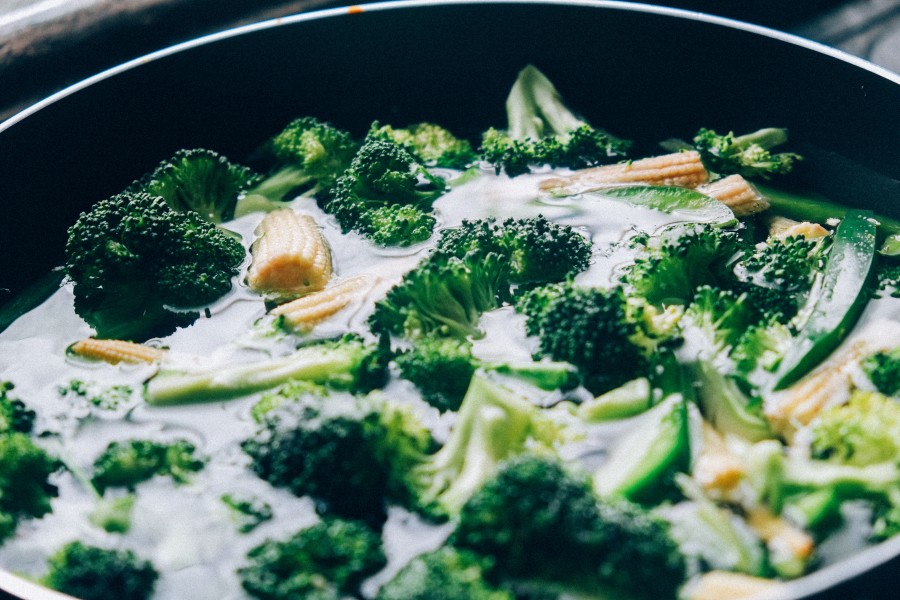 brocoli, sopa, vegetal, vegetales, comidas, caliente, saludable, hervir, agua, cacerola, cocinando, cocinar, 