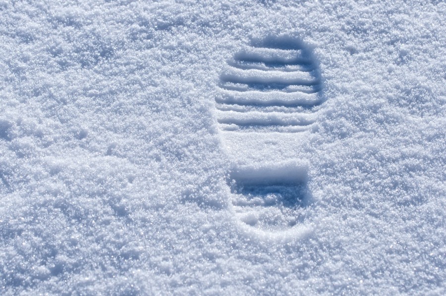 huella, pisada, nieve, forma, fondo, background, invierno, frio, nevado, 