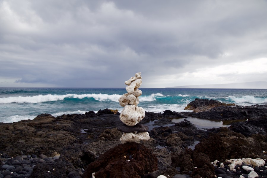 concepto, equilibrio, mar, oceano, roca, rocas, torre, zen, energia, piedra, piedras, 